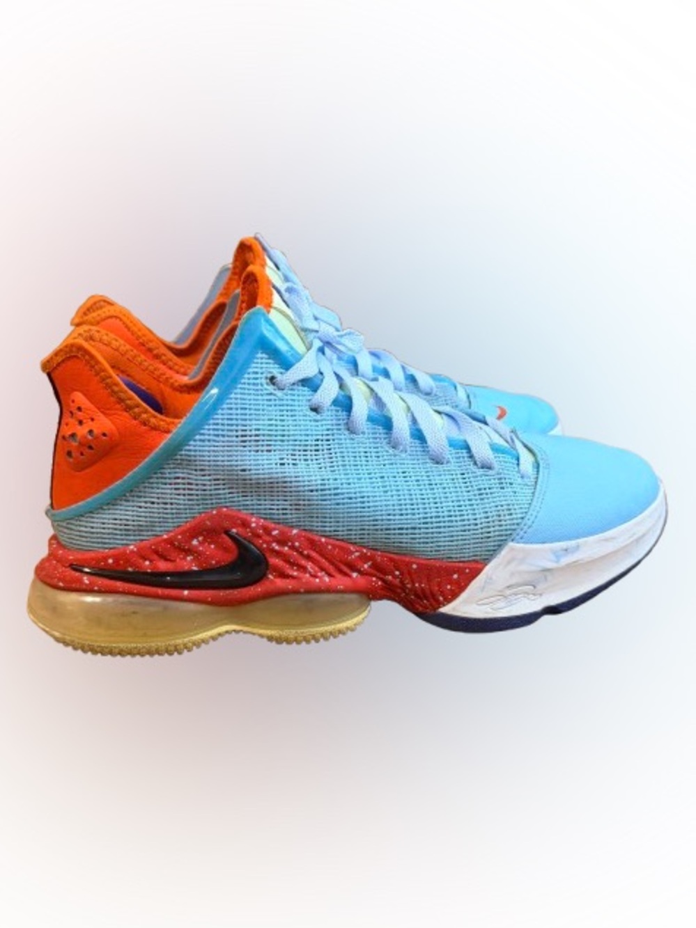 Nike LeBron 19 Low Blue Chill Basketball Shoes Men’s Size 10 DO9829-400 Sneakers